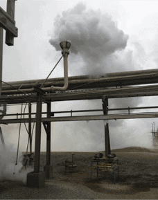 A cooling tower pours condensation onto our test bolts. 