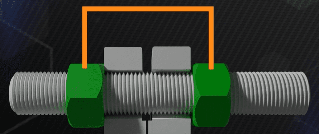 Effective length of a stud bolt